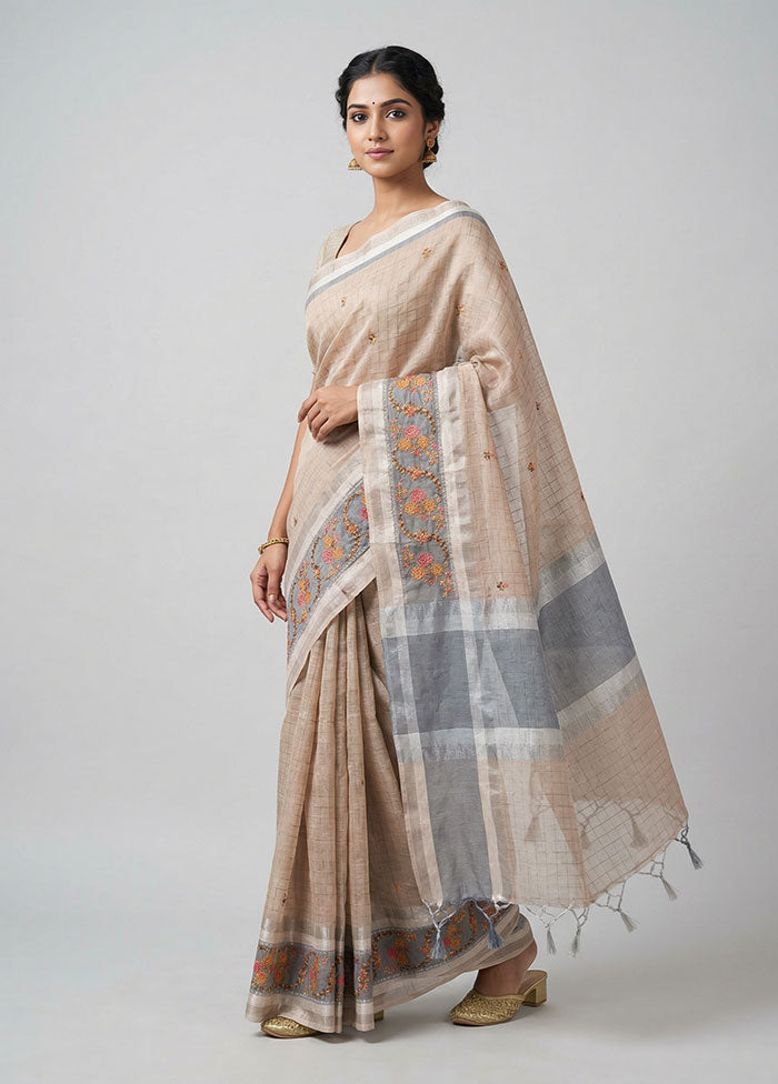 Pink Tissue Silk Saree With Blouse Piece
