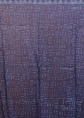 Blue Chanderi Silk Saree With Blouse Piece