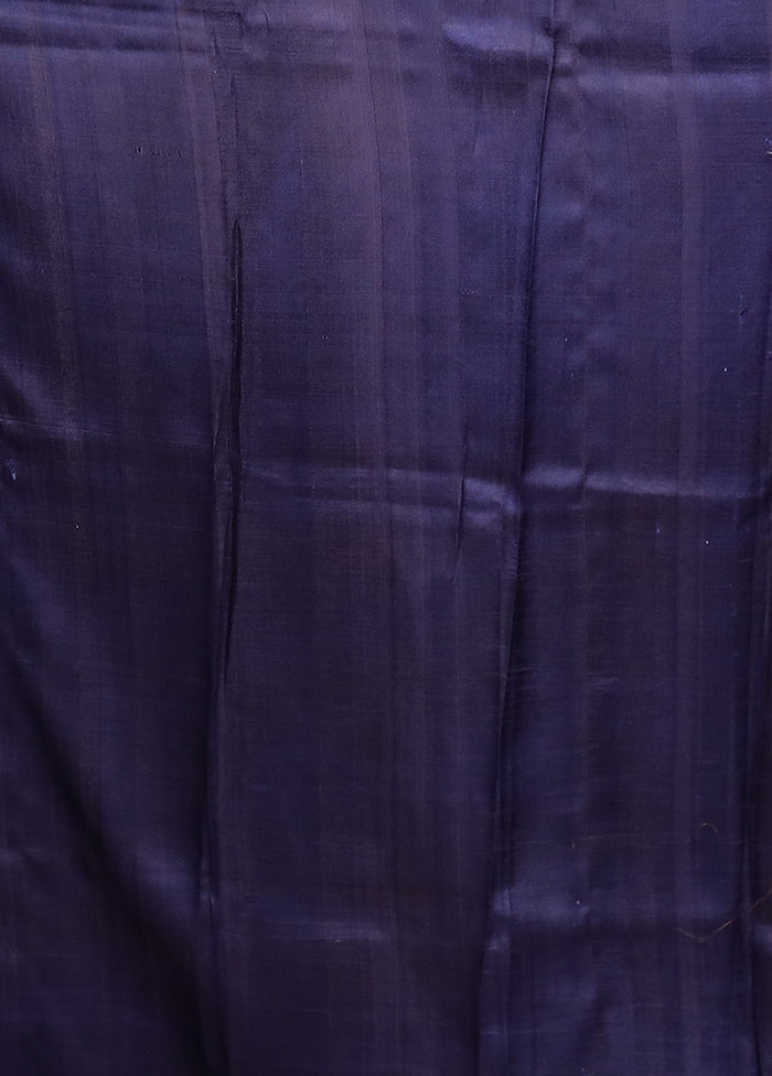 Black Printed Pure Silk Saree Without Blouse Piece