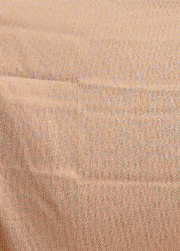 Cream Dupion Silk Saree With Blouse Piece
