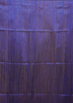 Blue Handloom Matka Pure Silk Saree With Blouse Piece