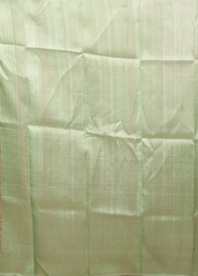 Green Printed Pure Silk Saree Without Blouse Piece