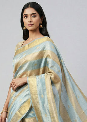 Multicolor Tissue Silk Saree With Blouse Piece
