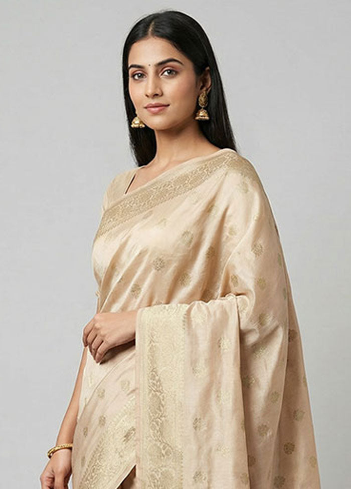 White Dupion Silk Saree With Blouse Piece