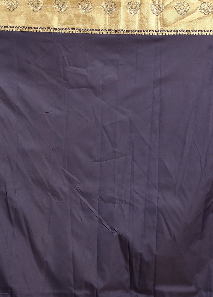 Black Kanjivaram Silk Saree With Blouse Piece