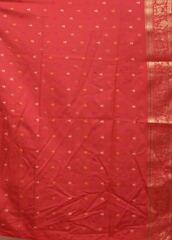 Green Dupion Silk Saree With Blouse Piece