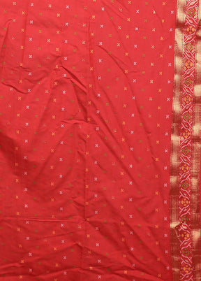Green Dupion Silk Saree With Blouse Piece