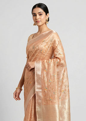 Gold Tissue Silk Saree With Blouse Piece