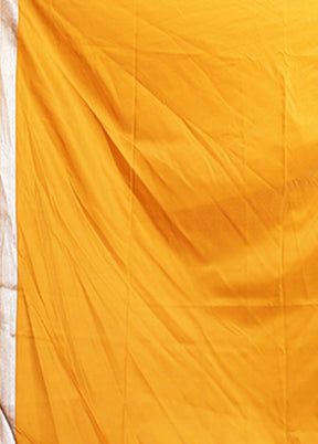 Yellow Handloom Banarasi Pure Silk Saree With Blouse Piece