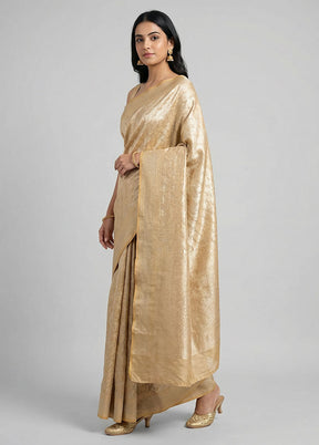 Blue Tissue Silk Saree With Blouse Piece