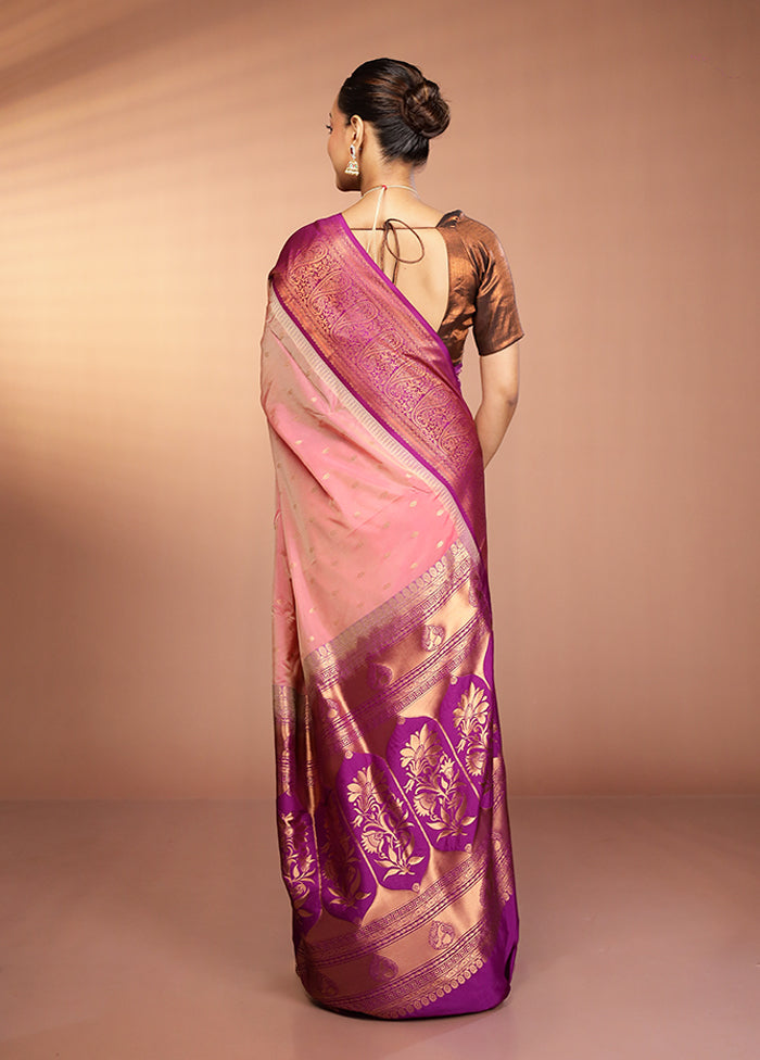 Multicolor Kanjivaram Silk Saree With Blouse Piece