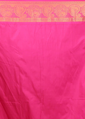 Yellow Kanjivaram Silk Saree With Blouse Piece