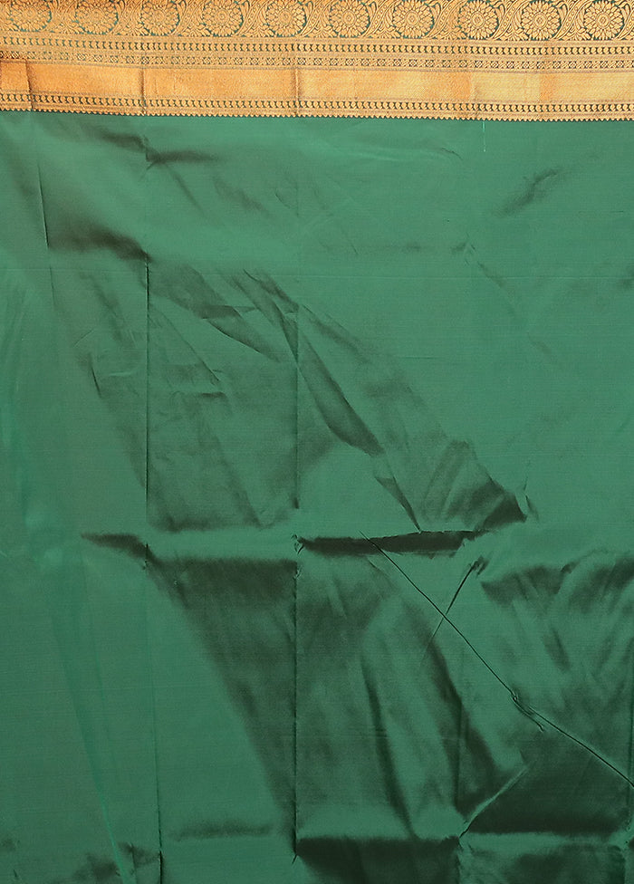 Multicolor Kanjivaram Silk Saree With Blouse Piece