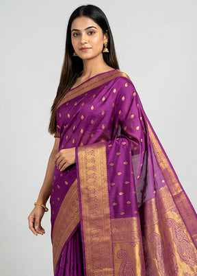 Multicolor Kanjivaram Silk Saree With Blouse Piece