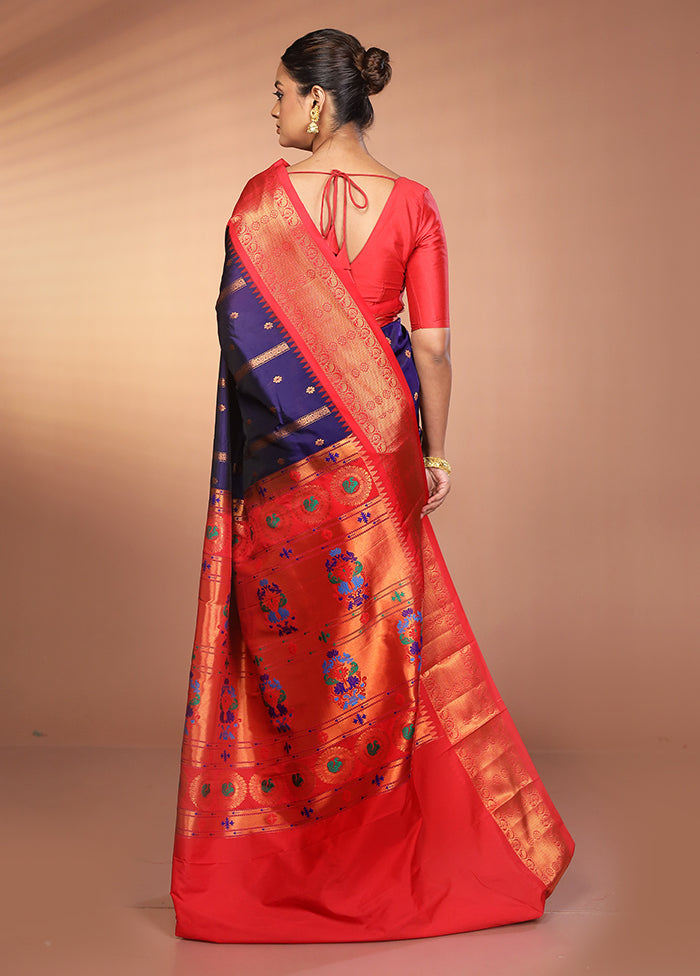 Multicolor Kanjivaram Silk Saree With Blouse Piece