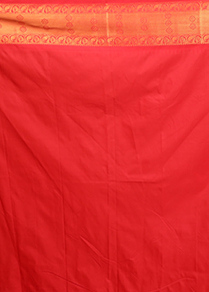 Multicolor Kanjivaram Silk Saree With Blouse Piece