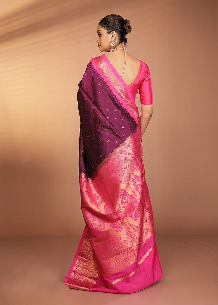Multicolor Kanjivaram Silk Saree With Blouse Piece