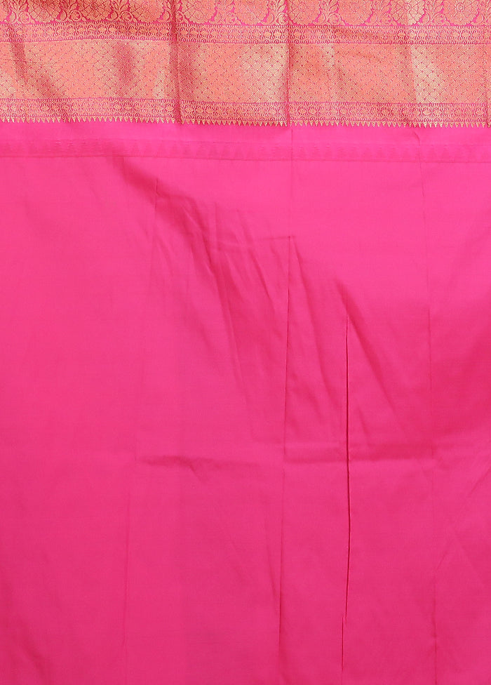 Multicolor Kanjivaram Silk Saree With Blouse Piece