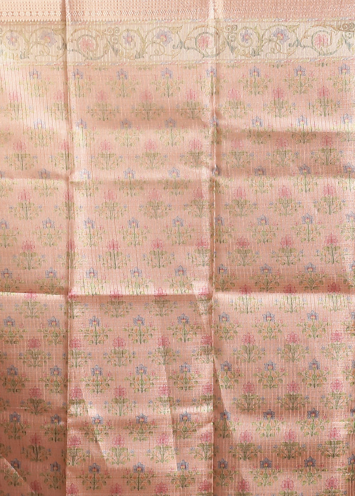 Multicolor Tissue Silk Saree With Blouse Piece