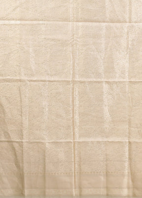 Cream Tissue Silk Saree With Blouse Piece