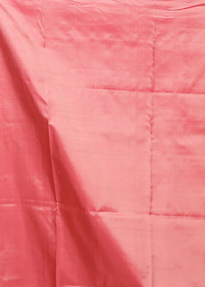 Pink Handloom Kanchipuram Pure Silk Saree With Blouse Piece