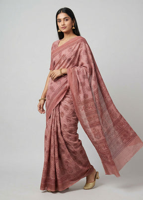 Multicolor Cotton Saree With Blouse Piece