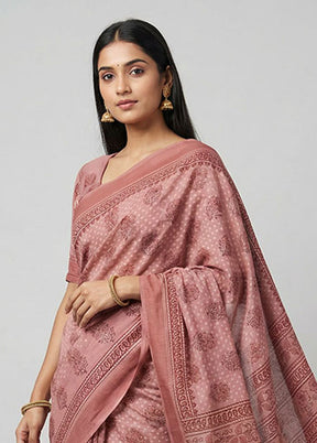 Multicolor Cotton Saree With Blouse Piece