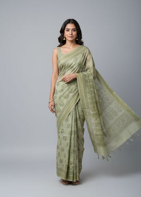 Multicolor Cotton Saree With Blouse Piece