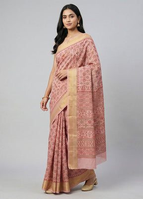 Multicolor Cotton Saree With Blouse Piece