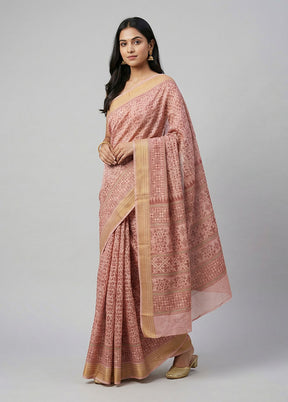 Multicolor Cotton Saree With Blouse Piece