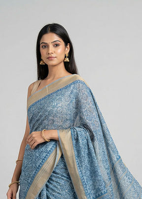 Multicolor Cotton Saree With Blouse Piece