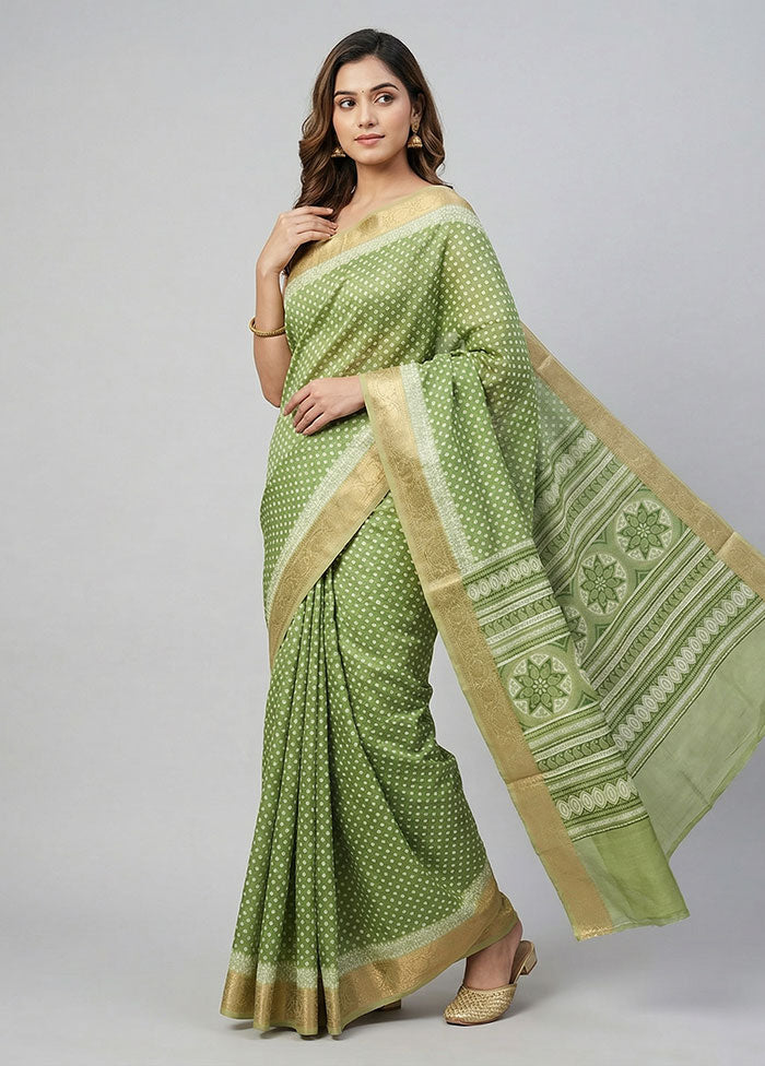 Multicolor Cotton Saree With Blouse Piece