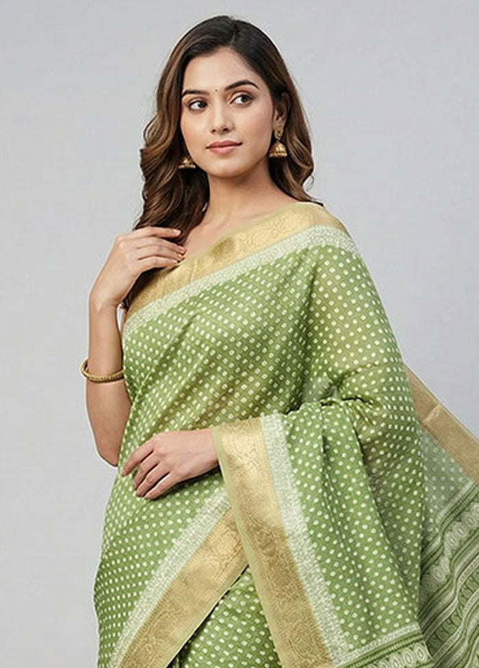 Multicolor Cotton Saree With Blouse Piece