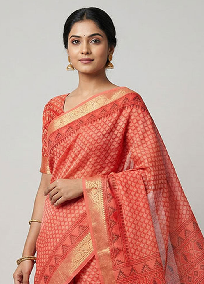 Multicolor Cotton Saree With Blouse Piece