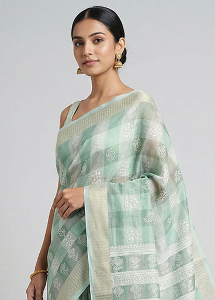 Multicolor Cotton Saree With Blouse Piece