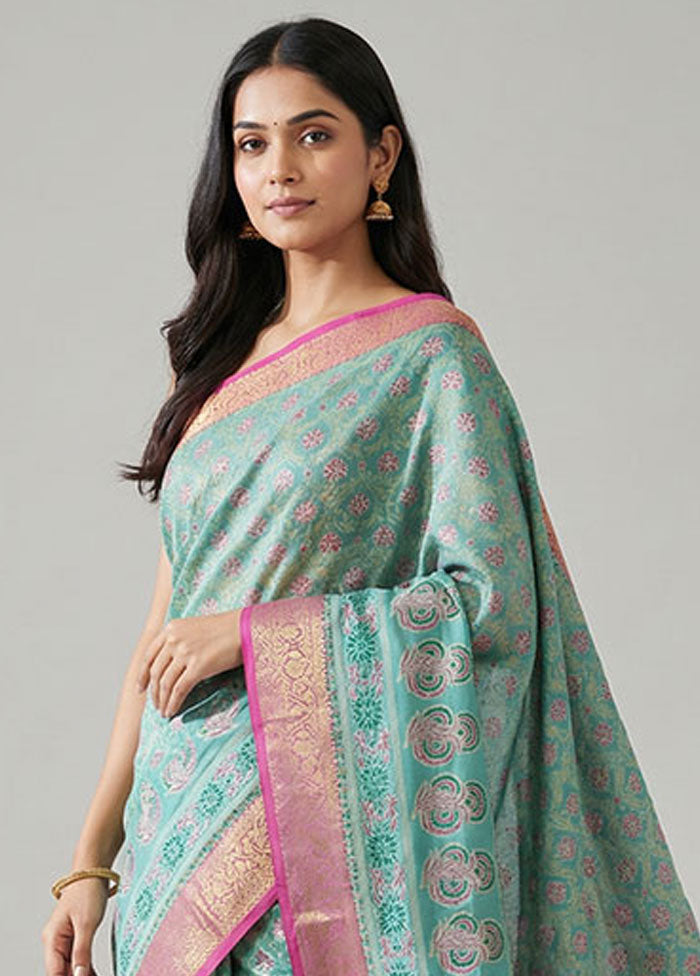 Multicolor Cotton Saree With Blouse Piece