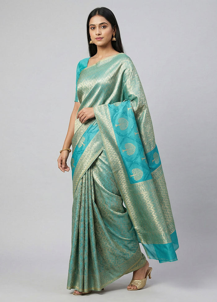 Multicolor Cotton Saree With Blouse Piece