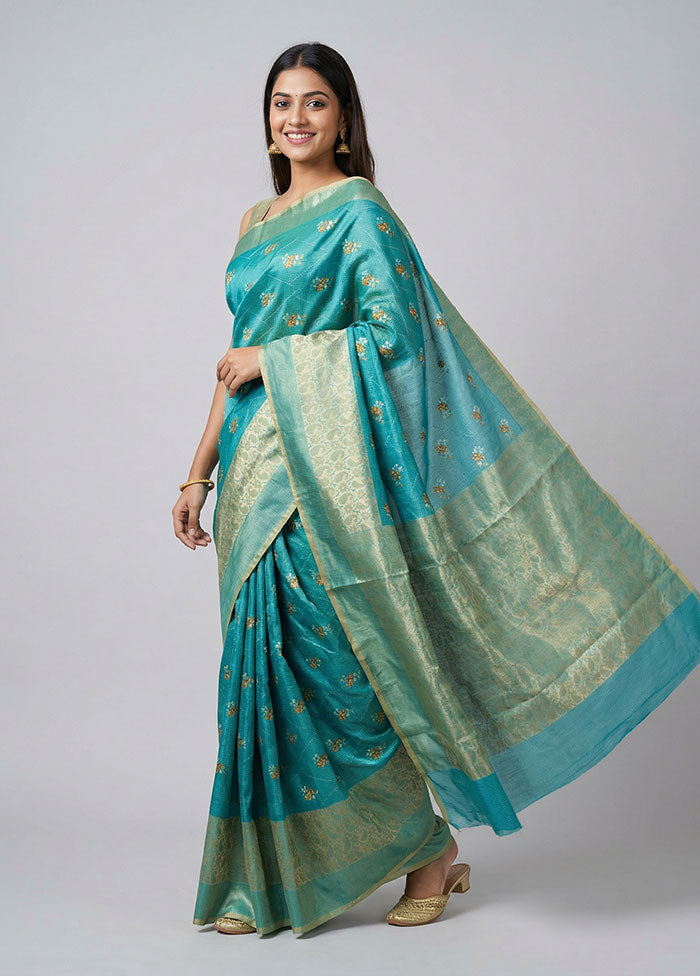 Multicolor Cotton Saree With Blouse Piece