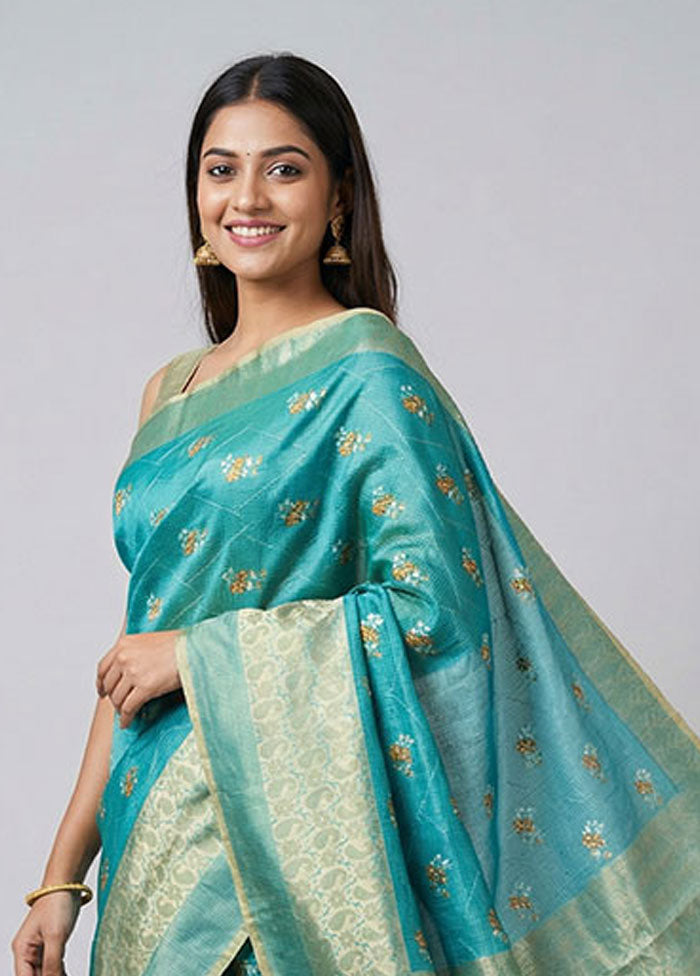 Multicolor Cotton Saree With Blouse Piece