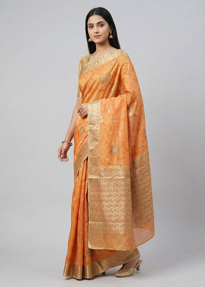 Multicolor Cotton Saree With Blouse Piece