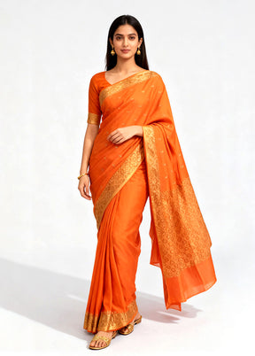 Multicolor Cotton Saree With Blouse Piece