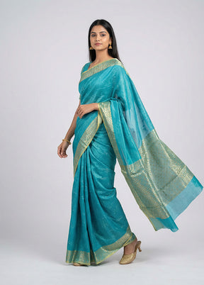 Multicolor Cotton Saree With Blouse Piece