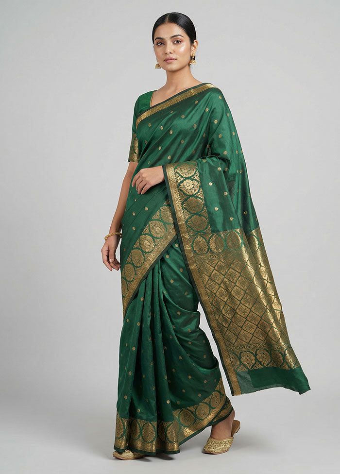 Purple Kanjivaram Silk Saree With Blouse Piece