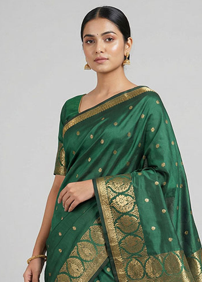 Purple Kanjivaram Silk Saree With Blouse Piece