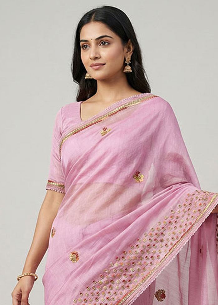 Purple Tissue Silk Saree With Blouse Piece