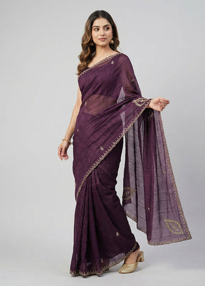 Yellow Georgette Saree With Blouse Piece