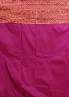 Pink Kanjivaram Silk Saree With Blouse Piece