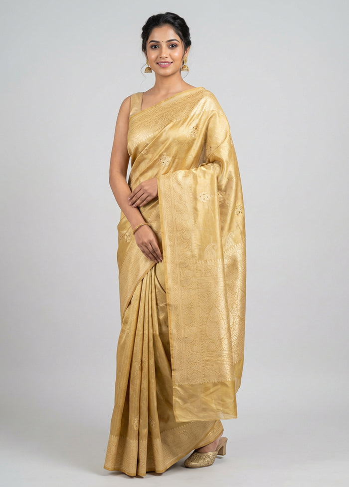Pink Handloom Tissue Pure Silk Saree With Blouse Piece