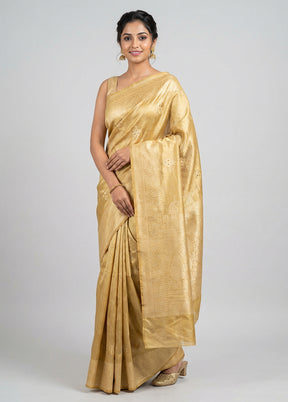 Pink Handloom Tissue Pure Silk Saree With Blouse Piece