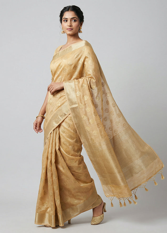 Pink Kora Silk Saree With Blouse Piece